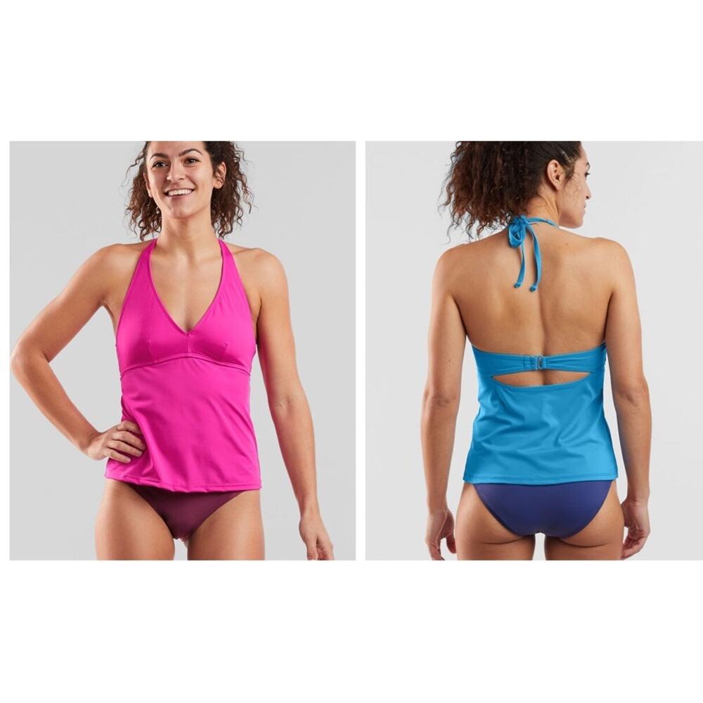 Makai Halter Tankini Swimsuit Top Bottom XS - Solid